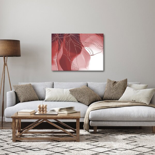 Obraz - Červená abstraktní květina N⁰1 (70x50 cm)