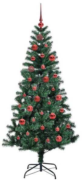 Umělý osvětlený vánoční stromeček Zelená 150 cm PVC a kov 3396749