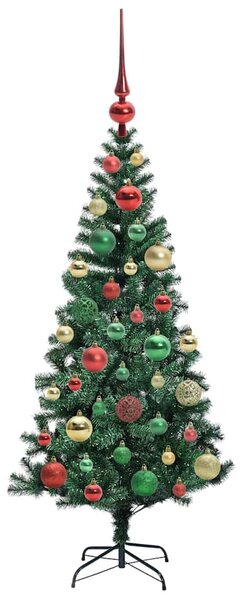 Umělý osvětlený vánoční stromeček Zelená 120 cm PVC a kov 3396744