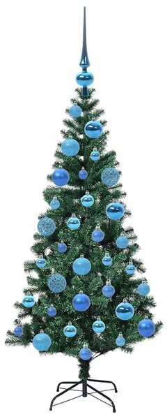 Umělý osvětlený vánoční stromeček Zelená 120 cm PVC a kov 3396743