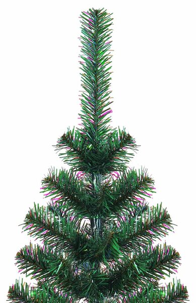 Umělý osvětlený vánoční stromeček Zelená 210 cm PVC a kov 3396771