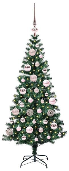 Umělý osvětlený vánoční stromeček Zelená 120 cm PVC a kov 3396738