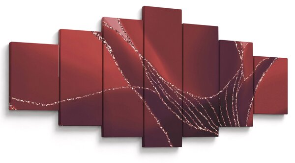 Obraz - Červená abstraktní květina N⁰2 (210x100 cm)