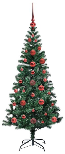 Umělý osvětlený vánoční stromeček Zelená 120 cm PVC a kov 3396736