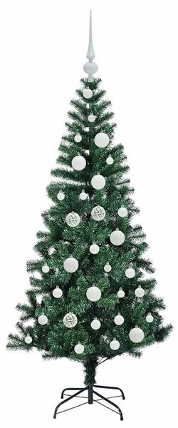 Umělý osvětlený vánoční stromeček Zelená 120 cm PVC a kov 3396739