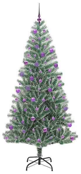 Umělý vánoční stromeček se sněhem a LED osvětlením 210 cm 3396830