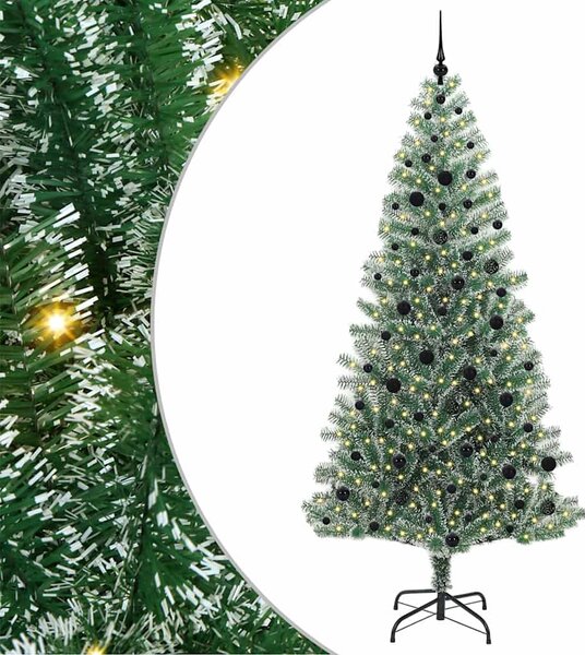 Umělý vánoční stromeček se sněhem a LED osvětlením 240 cm 3396834