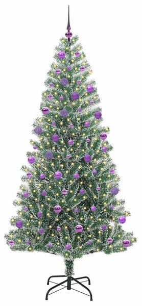 Umělý vánoční stromeček se sněhem a LED osvětlením 210 cm 3396830