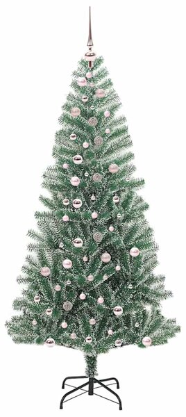Umělý vánoční stromeček se sněhem a LED osvětlením 240 cm 3396835