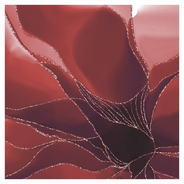 Obraz - Červená abstraktní květina N⁰2 (30x30 cm)