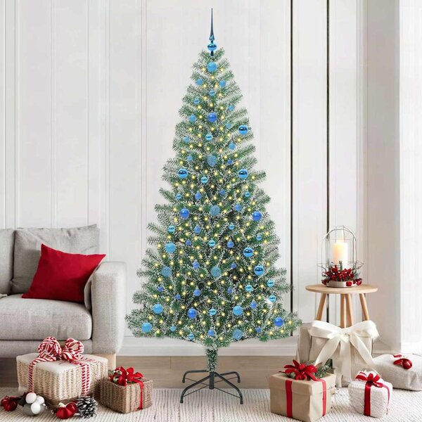 Umělý vánoční stromeček se sněhem a LED osvětlením 210 cm 3396831