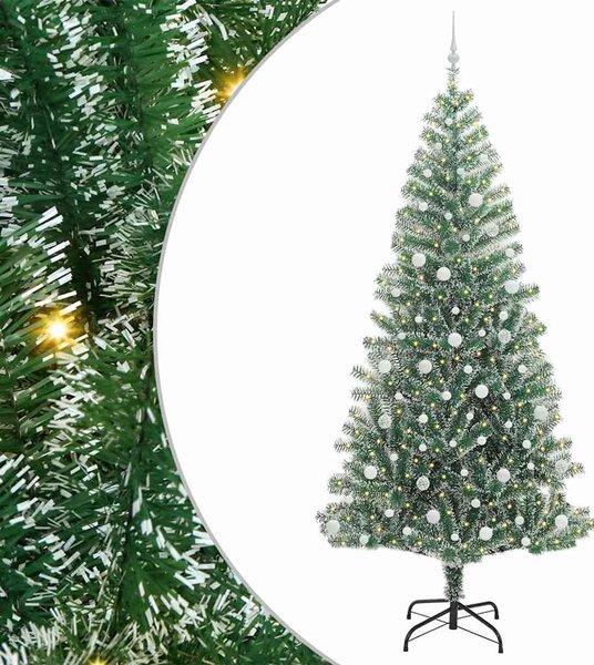 Umělý vánoční stromeček se sněhem a LED osvětlením 240 cm 3396836