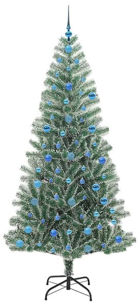Umělý vánoční stromeček se sněhem a LED osvětlením 210 cm 3396831