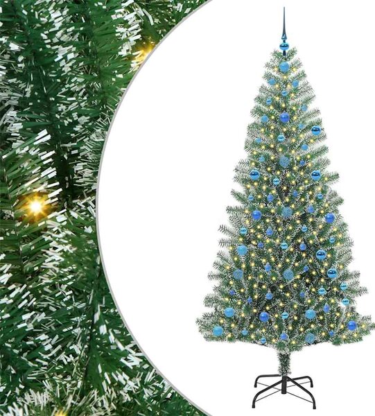 Umělý vánoční stromeček se sněhem a LED osvětlením 210 cm 3396831