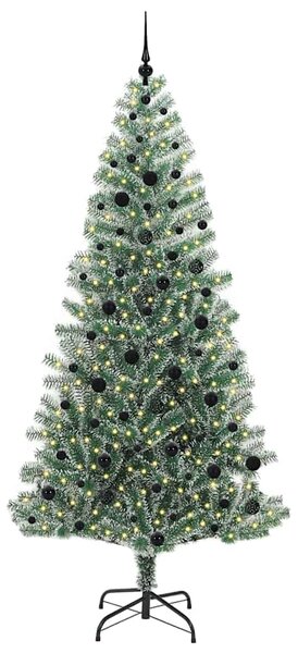 Umělý vánoční stromeček se sněhem a LED osvětlením 240 cm 3396834