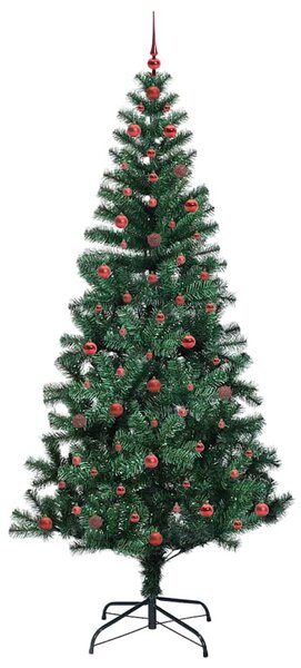 Umělý osvětlený vánoční stromeček Zelená 240 cm PVC a kov 3396788