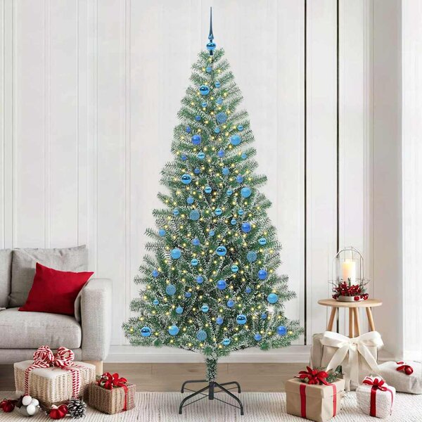 Umělý vánoční stromeček se sněhem a LED osvětlením 240 cm 3396840