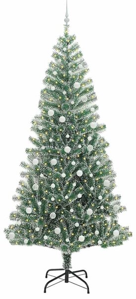 Umělý vánoční stromeček se sněhem a LED osvětlením 240 cm 3396836