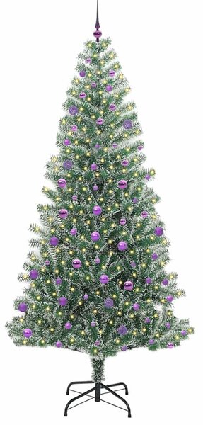 Umělý vánoční stromeček se sněhem a LED osvětlením 240 cm 3396839