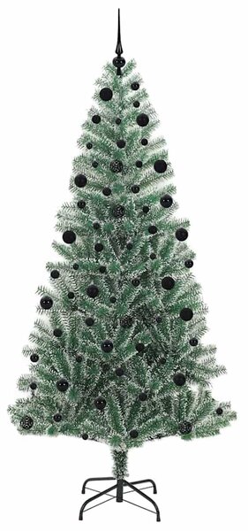 Umělý vánoční stromeček se sněhem a LED osvětlením 210 cm 3396825