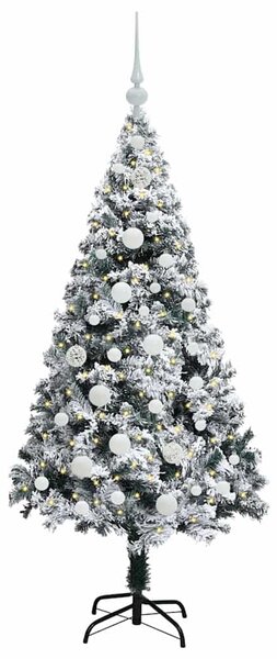 Umělý vánoční stromeček Bílá 150 cm PVC, ocel a plast 3396952