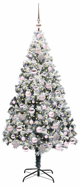 Umělý vánoční stromeček Bílá 180 cm PVC, ocel a plast 3396964