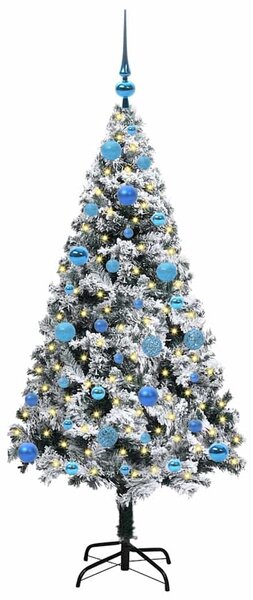 Umělý vánoční stromeček Bílá 150 cm PVC, ocel a plast 3396956