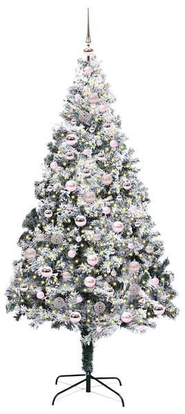 Umělý vánoční stromeček Bílá 210 cm PVC, ocel a plast 3396973