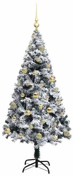 Umělý vánoční stromeček Bílá 150 cm PVC, ocel a plast 3396953