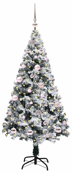 Umělý vánoční stromeček Bílá 150 cm PVC, ocel a plast 3396951