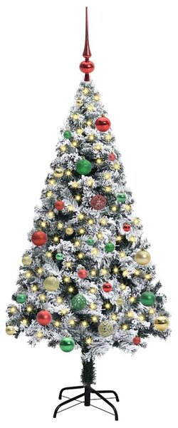 Umělý vánoční stromeček Bílá 150 cm PVC, ocel a plast 3396957