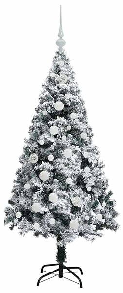 Umělý vánoční stromeček Bílá 150 cm PVC, ocel a plast 3396952