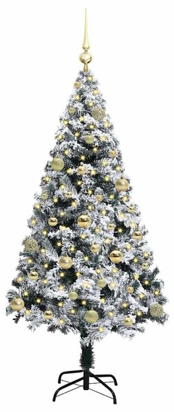 Umělý vánoční stromeček Bílá 150 cm PVC, ocel a plast 3396953
