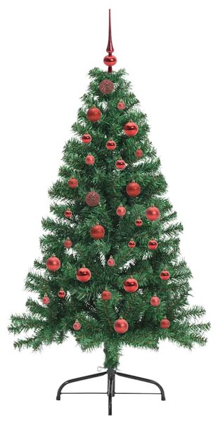 Umělý osvětlený vánoční stromeček Zelená 150 cm PVC 3396998