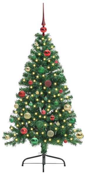 Umělý osvětlený vánoční stromeček Zelená 150 cm PVC 3397006