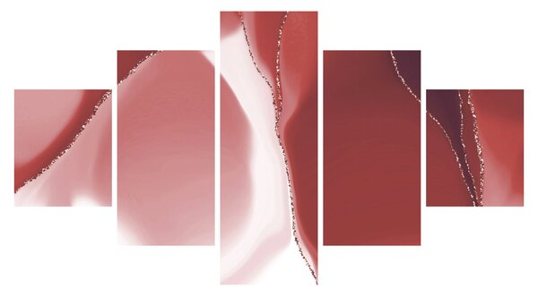 Obraz - Červená abstraktní květina N⁰3 (125x70 cm)