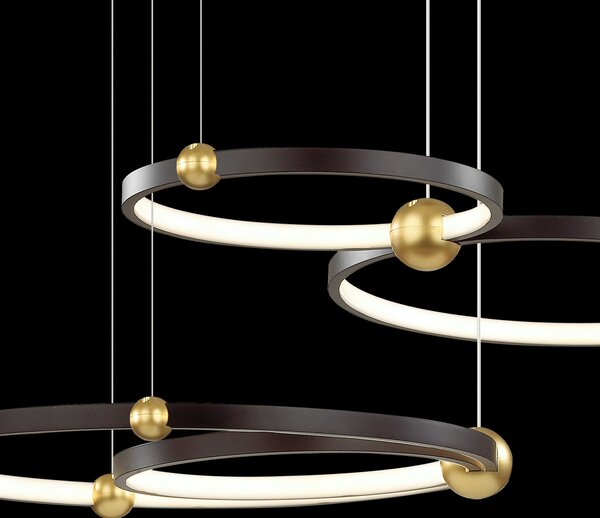 Altavola Design Aurora závěsné svítidlo 4x85 W černá-zlatá LA112/P_50_3k_black