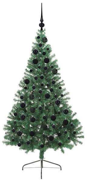 Umělý osvětlený vánoční stromeček Zelená 180 cm PVC 3397012