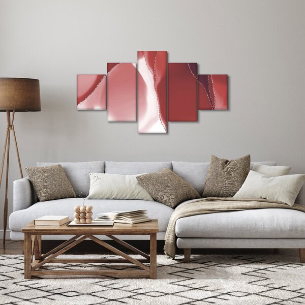 Obraz - Červená abstraktní květina N⁰3 (125x70 cm)