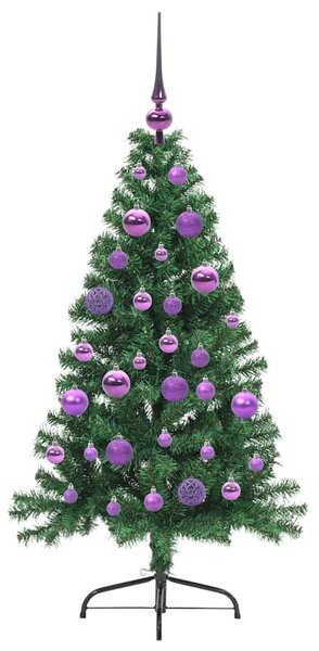 Umělý osvětlený vánoční stromeček Zelená 120 cm PVC 3396995