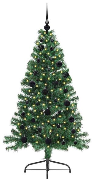 Umělý osvětlený vánoční stromeček Zelená 150 cm PVC 3396999