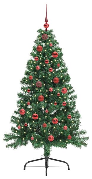Umělý osvětlený vánoční stromeček Zelená 150 cm PVC 3396998