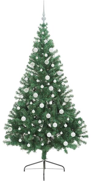 Umělý osvětlený vánoční stromeček Zelená 180 cm PVC 3397014