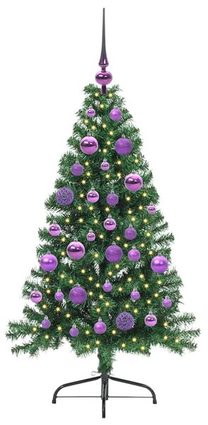 Umělý osvětlený vánoční stromeček Zelená 120 cm PVC 3396995