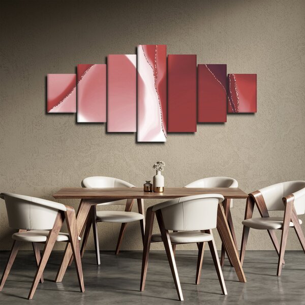 Obraz - Červená abstraktní květina N⁰3 (210x100 cm)