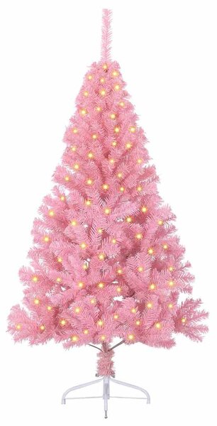 Umělý osvětlený vánoční stromeček Růžová 150 cm PVC 3397059