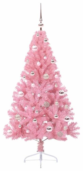 Umělý osvětlený vánoční stromeček Růžová 150 cm PVC 3397065