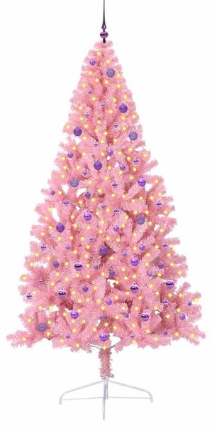Umělý osvětlený vánoční stromeček Růžová 240 cm PVC 3397108