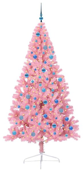 Umělý osvětlený vánoční stromeček Růžová 240 cm PVC 3397109