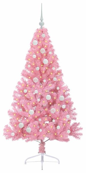 Umělý osvětlený vánoční stromeček Růžová 150 cm PVC 3397066